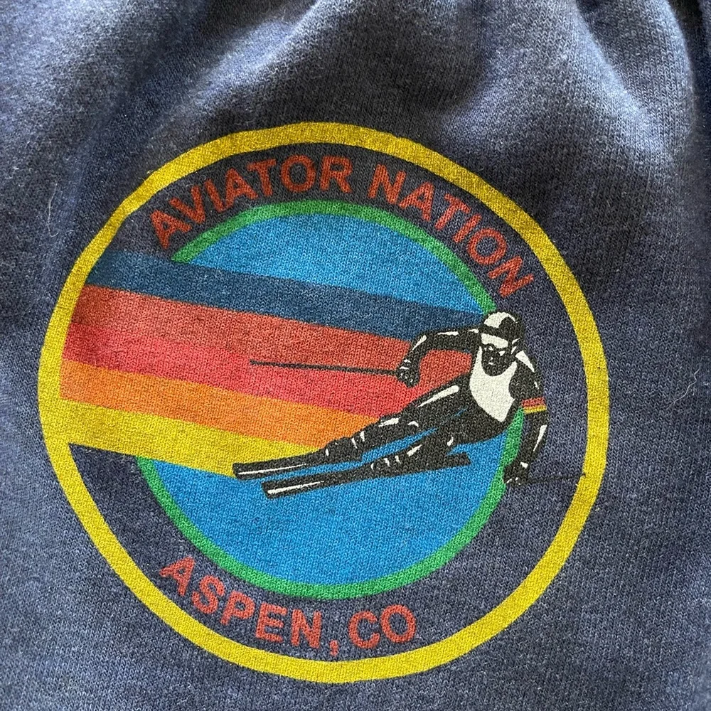 AVIATOR NATION sweatpants aspen Colorado logo blue - Picture 4 of 13